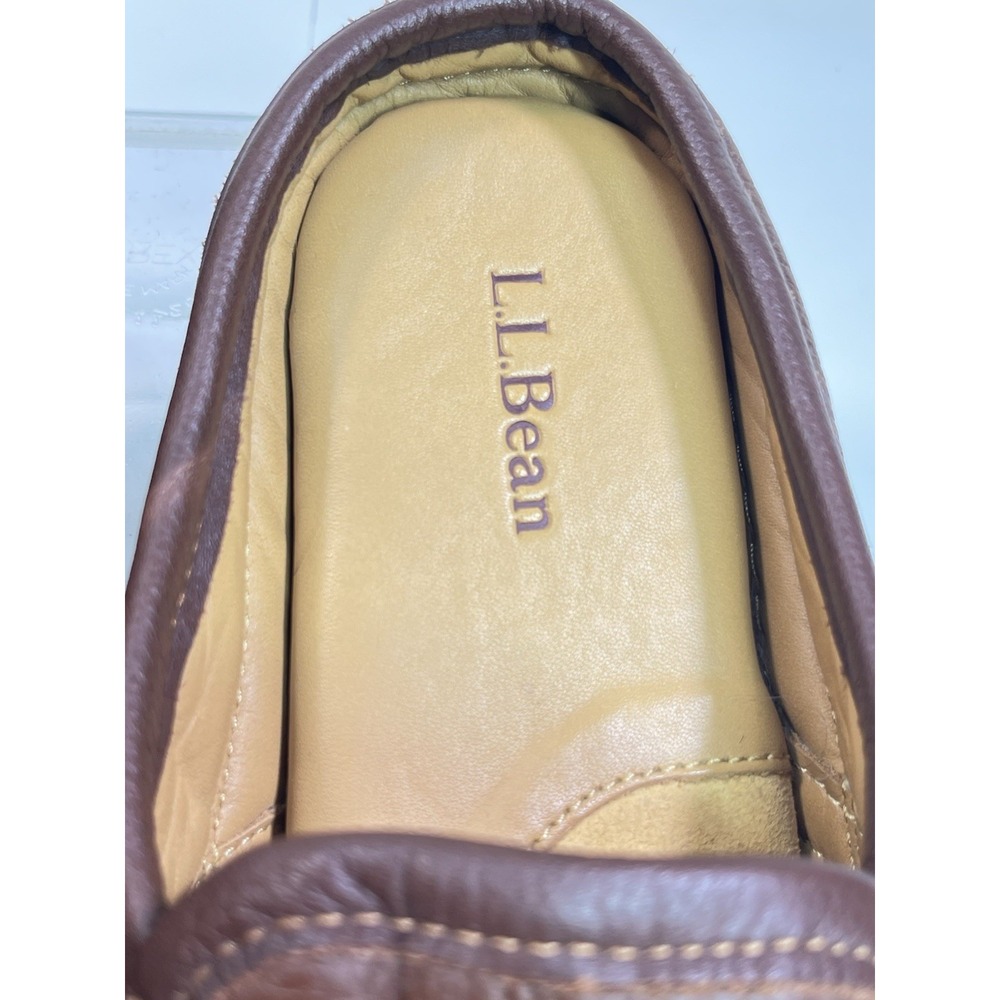 LL BEAN Mens Elkhide Leather Scuff Mule Slippers Indoor Outdoor Padded Size 9M - Picture 15 of 16
